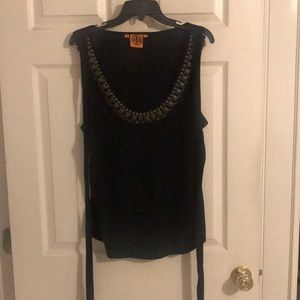 Tory Burch embellished Black tank top